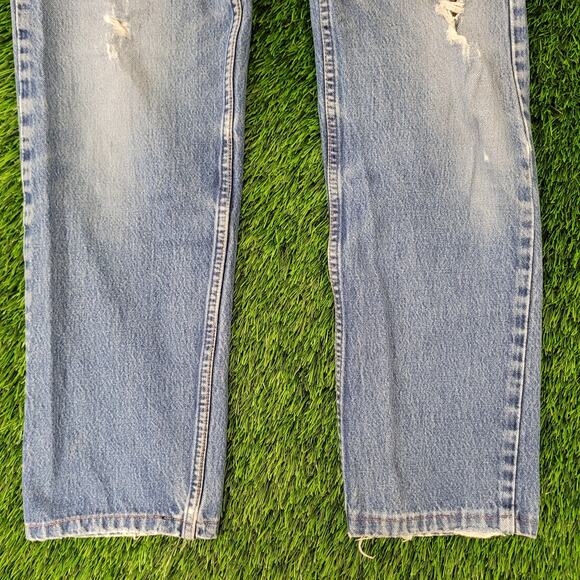 Vintage LEVIS 510 Ripped Jeans 30x29 Faded Stonewash - Picture 13 of 16